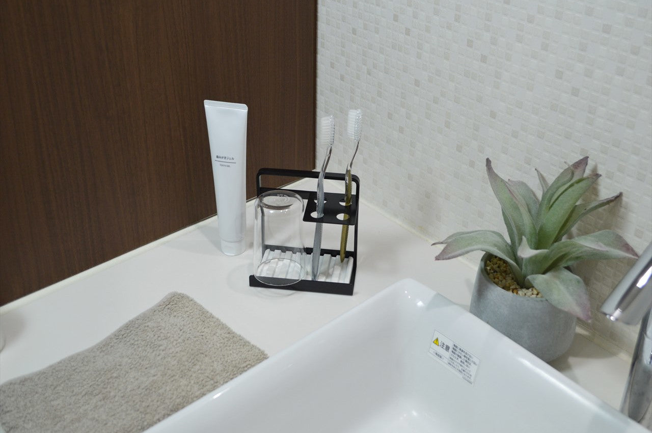 COLLEND コレンド<br>Toothbrush Stand With Dry Tray 歯ブラシスタンド(ドライトレイ付) 歯ブラシ立て ハブラシスタンド ハブラシ立て
