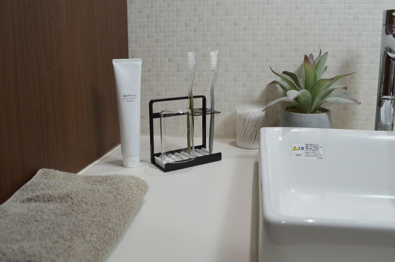 COLLEND コレンド<br>Toothbrush Stand With Dry Tray 歯ブラシスタンド(ドライトレイ付) 歯ブラシ立て ハブラシスタンド ハブラシ立て