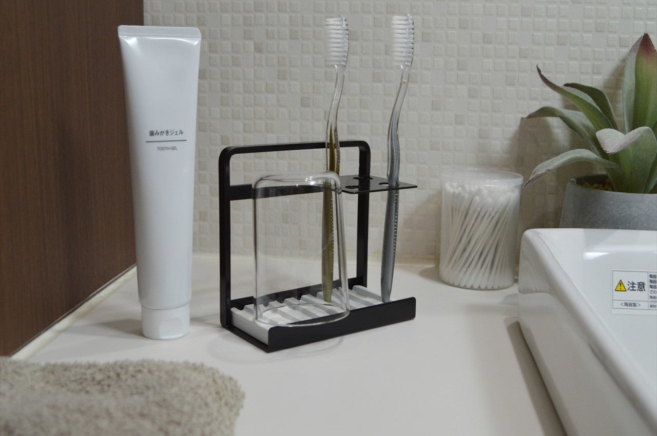 COLLEND コレンド<br>Toothbrush Stand With Dry Tray 歯ブラシスタンド(ドライトレイ付) 歯ブラシ立て ハブラシスタンド ハブラシ立て