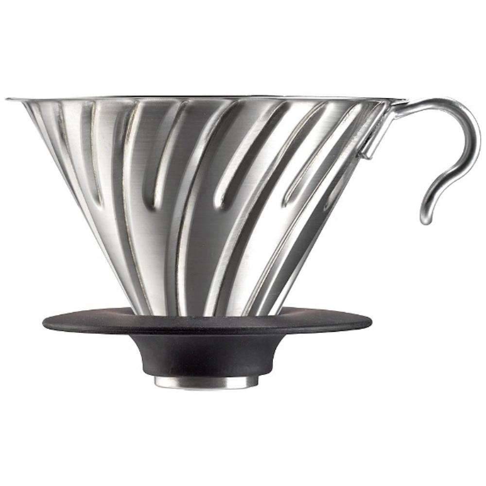 HARIO V60 メタル コーヒードリッパー コーヒードリップ 1?4杯用 ヘアラインシルバー VDM-02MB ハリオ